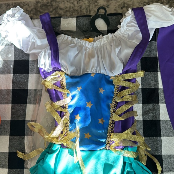 Gypsy Princess 2 Pc Costume Dress and Headscarf Jr Small Teen Small - Picture 6 of 8